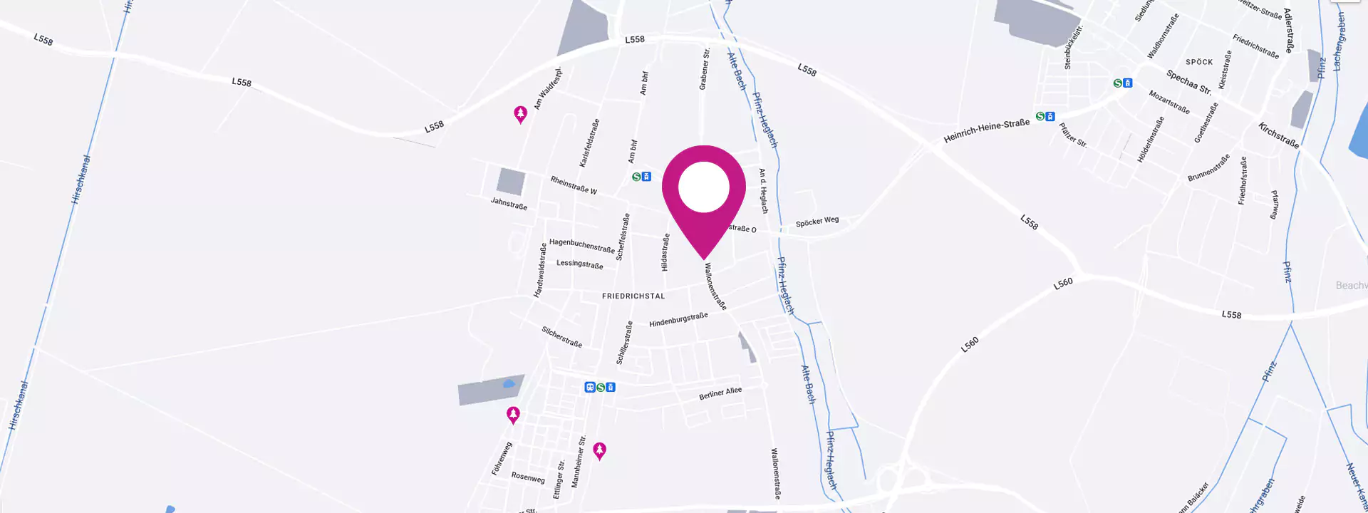 Marker zeigt Standort auf einer Karte an